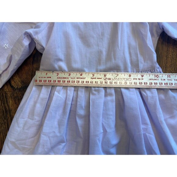 Vtg Love Sz 6? Girls Dress Eyelet Cotton Light Purple Prairie Cottagecore - Picture 6 of 11